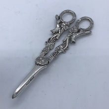 Load image into Gallery viewer, Silver Grape Shears with Fox Handles London 1966
