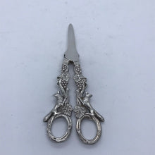 Load image into Gallery viewer, Silver Grape Shears with Fox Handles London 1966
