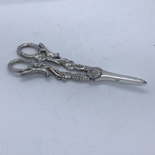 Load image into Gallery viewer, Silver Grape Shears with Fox Handles London 1966
