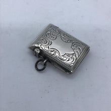 Load image into Gallery viewer, Silver Vesta with Shaped Cartouche Birmingham 1915
