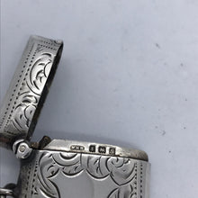 Load image into Gallery viewer, Silver Vesta with Shaped Cartouche Birmingham 1915
