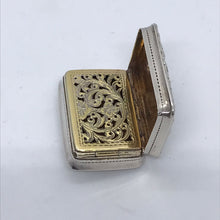 Load image into Gallery viewer, Nathaniel Mills Silver Vinaigrette Birmingham 1840
