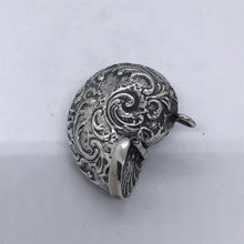 Load image into Gallery viewer, Silver Nautilus Shell Vesta Hallmarked London 1979 With Bail
