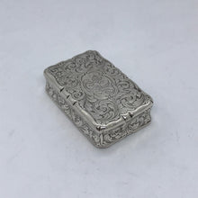 Load image into Gallery viewer, Victorian Solid Silver Hallmarked Snuff Box Nathaniel Mills Birmingham 1847
