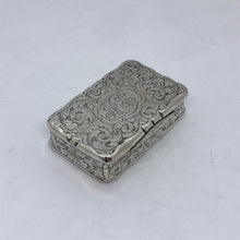 Load image into Gallery viewer, Victorian Solid Silver Hallmarked Snuff Box Nathaniel Mills Birmingham 1847
