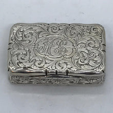 Load image into Gallery viewer, Victorian Solid Silver Hallmarked Snuff Box Nathaniel Mills Birmingham 1847
