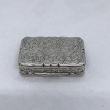 Load image into Gallery viewer, Victorian Solid Silver Hallmarked Snuff Box Nathaniel Mills Birmingham 1847
