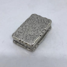 Load image into Gallery viewer, Victorian Solid Silver Hallmarked Snuff Box Nathaniel Mills Birmingham 1847
