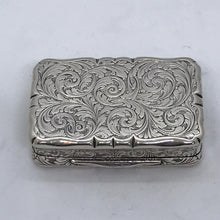 Load image into Gallery viewer, Victorian Solid Silver Hallmarked Snuff Box Nathaniel Mills Birmingham 1847
