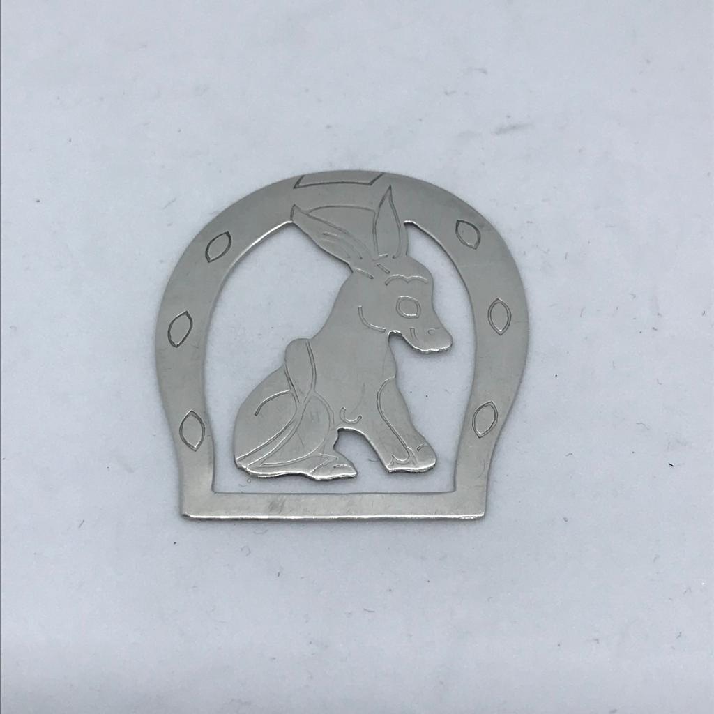 Hallmarked Solid Sterling Silver Novelty Donkey Bookmark