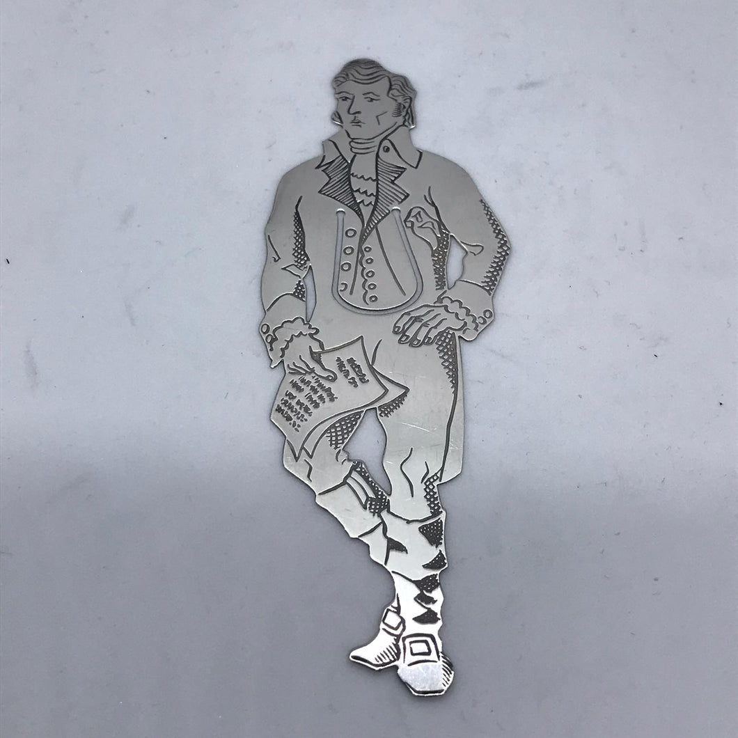 Hallmarked Solid Sterling Silver Novelty Bookmark Robert Burns