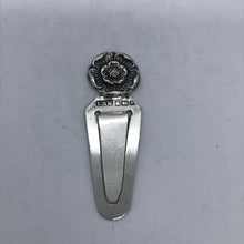 Load image into Gallery viewer, Hallmarked Solid Silver Tudor Rose Bookmark London 1988 Laurence R Watson &amp; Co
