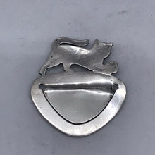 Load image into Gallery viewer, Hallmarked Solid Silver Cat Bookmark Sheffield 1988 Laurence R Watson &amp; Co
