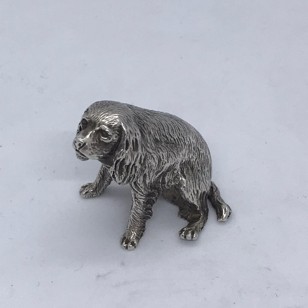 Solid Sterling Silver Novelty Model of a Dog - Cavalier King Charles Spaniel