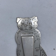 Load image into Gallery viewer, Hallmarked Solid Silver Cat Bookmark Birmingham 1992
