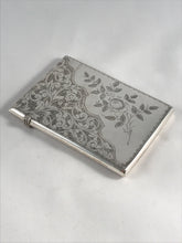 Load image into Gallery viewer, Hallmarked Silver Card Case Hilliard And Thomason Birmingham 1895
