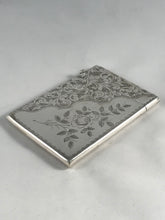 Load image into Gallery viewer, Hallmarked Silver Card Case Hilliard And Thomason Birmingham 1895
