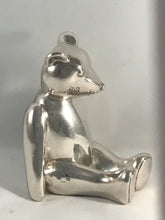 Load image into Gallery viewer, Solid Silver Hallmarked Teddy Bear Paperweight Carrs Of Sheffield 2004
