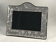 Load image into Gallery viewer, Hallmarked Silver Children’s Photo Frame Nursery Or Christening Clown Design
