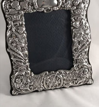 Load image into Gallery viewer, Hallmarked Silver Embossed Photograph Frame Reynolds Angels Birmingham 1994
