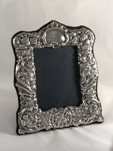 Hallmarked Silver Embossed Photograph Frame Reynolds Angels Birmingham 1994