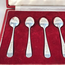 Load image into Gallery viewer, Boxed Set Of Silver Collectors Spoons British Hallmarks Queen Elizabeth II Coronation 1953
