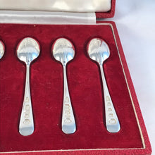 Load image into Gallery viewer, Boxed Set Of Silver Collectors Spoons British Hallmarks Queen Elizabeth II Coronation 1953
